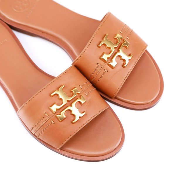 NIB Tory Burch EVERLY Slide Sandals Tan 7 - Picture 2 of 10